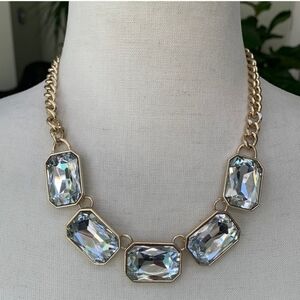 Vintage VCLM Crystal Gold Chain Chocker